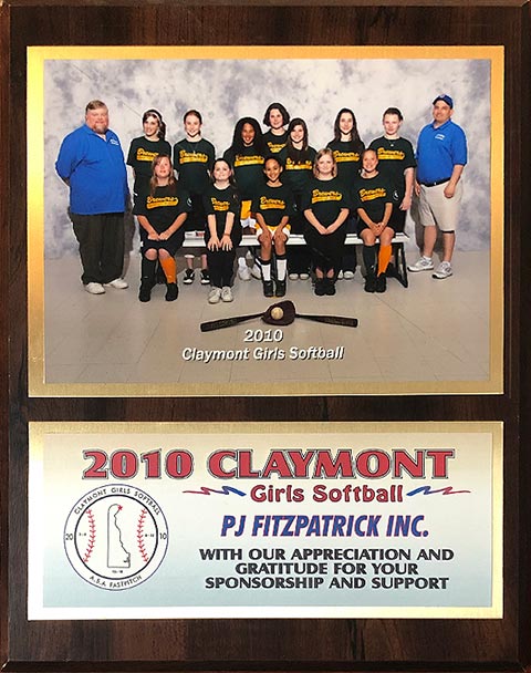 Claymont Delaware Girls Softball Association - Sponsorship Award