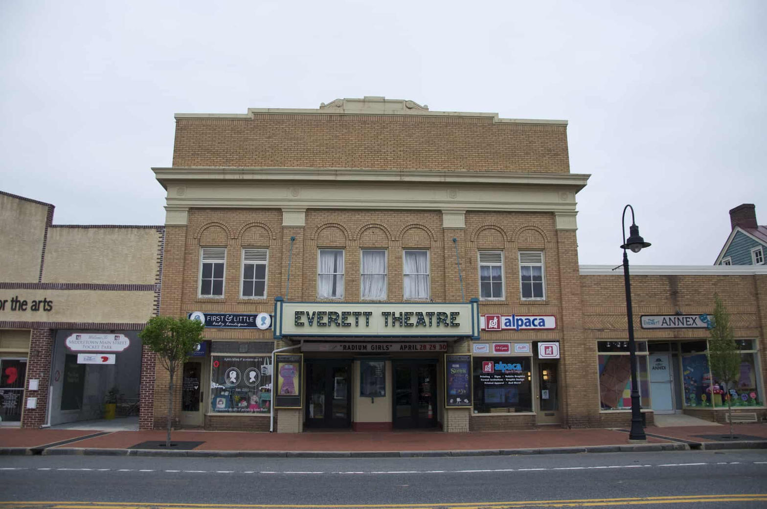 The Everett Theatre on Main Street in historic downtown Middletown, Delaware